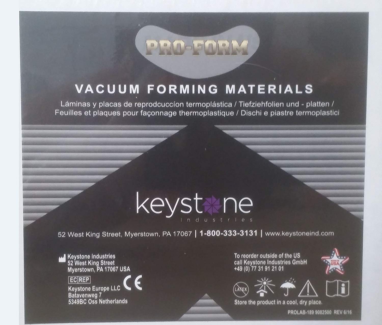 Keystone 9614980 ProForm Splint Material Stiff 5 Keystone 9614980 ProForm Splint Material Stiff 5